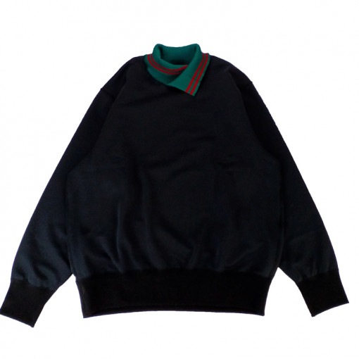 kolor BEACON カラービーコン エステル裏毛カットソー ブラック 22WBM-T01232|ARCHIVE 完売商品