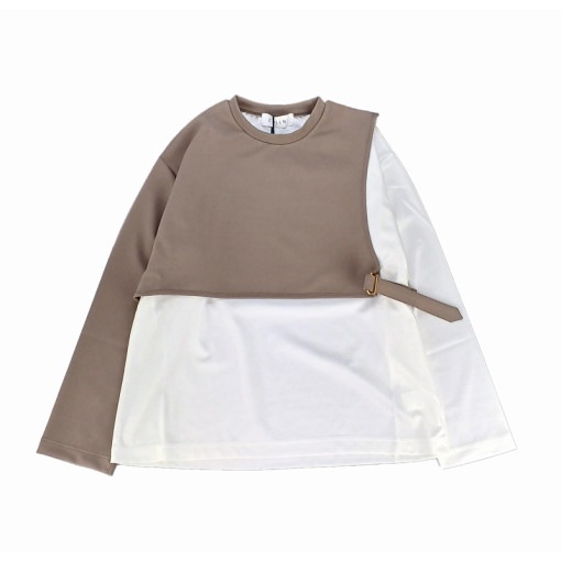 CULLNI  Side Belt Combination Pullover TAUPE 22-AW-033