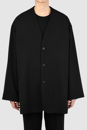LAD MUSICIAN ラッドミュージシャン COLLARLESS JACKET　カラーレスジャケット　ブラック 2222-307|ARCHIVE 完売商品
