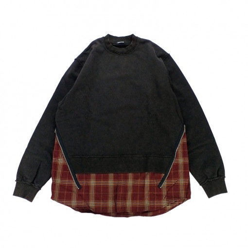 【SALE】Undercoverism アンダーカバーイズム CKシャツレイヤードスウェット  チャコール UI2B4809|ARCHIVE 完売商品