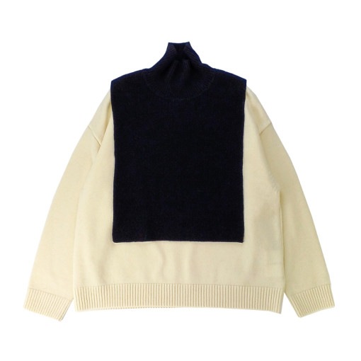 CULLNI クルニ Turtleneck Vest Layered Knit BLACK 22-AW-042|ARCHIVE 完売商品