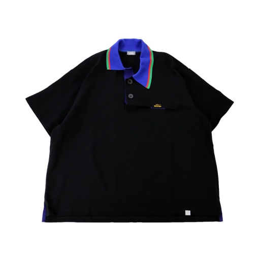 【23SS】kolor BEACON カラービーコン 鹿の子ポロシャツ ブラック 23SBM-T09236|ARCHIVE 完売商品