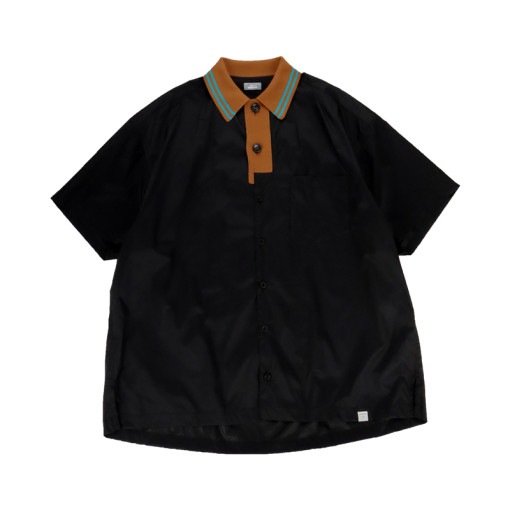 kolor BEACON カラービーコン Nyストレッチタフタシャツ ブラック 23SBM-B02134|ARCHIVE 完売商品