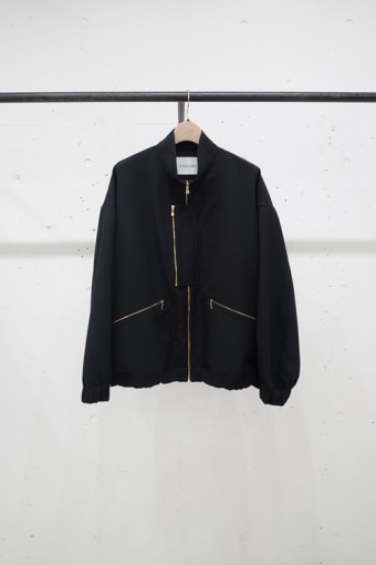 【23SS】CULLNI クルニ Chambray Twill High Neck Blouson　BLACK 23-SS-012|ARCHIVE 完売商品