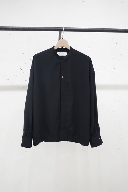 23SS】CULLNI クルニ Band Collar Shirt Blouson BLACK 23-SS-015 の  