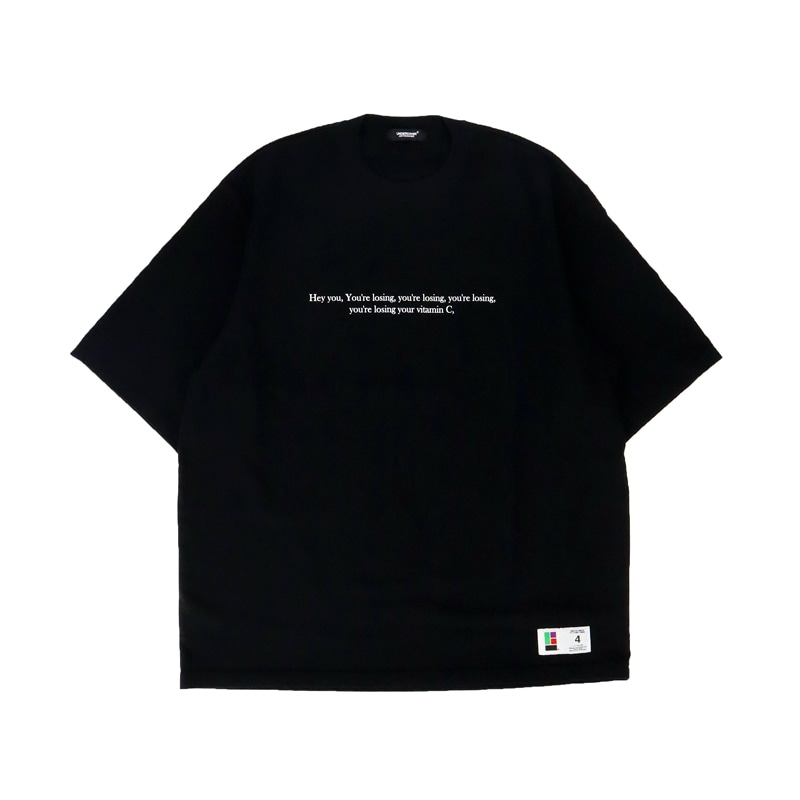 23SS】 UNDERCOVER アンダーカバー BD天竺TEE VITAMIN C ブラック
