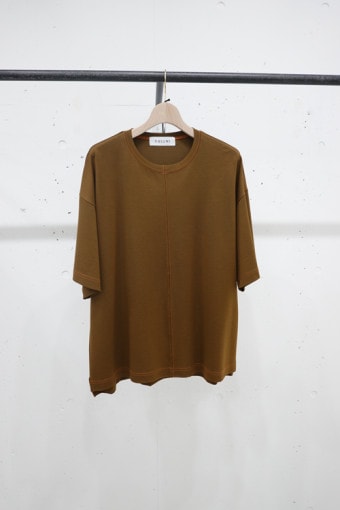 SALECULLNI  Contrast Stetch TeeKHAKI BROWN 23-SS-005