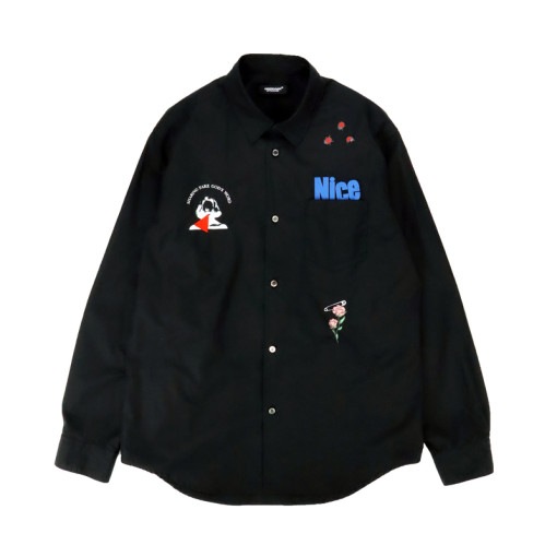 UNDERCOVER アンダーカバー Coブロードコラージュ長袖シャツ ブラック UC1C4405-1|ARCHIVE 完売商品