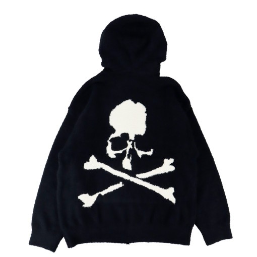 MASTERMIND WORLD マスターマインド・ワールド　LOUNGE ZIP UP HOODIE MW23S11-BL061　ブラック×ホワイト|ARCHIVE 完売商品