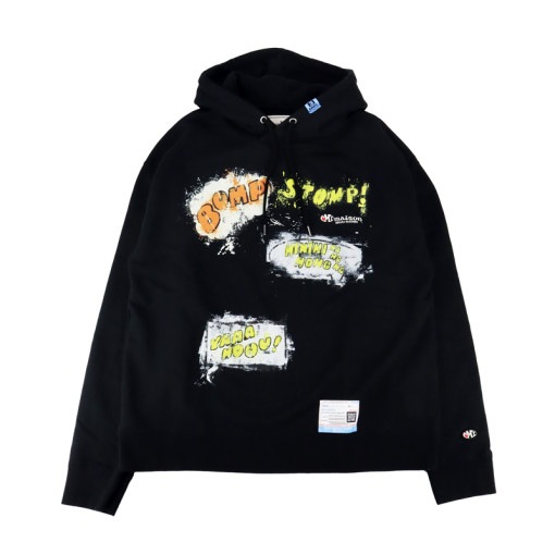 【23AW】Maison MIHARA YASUHIRO メゾン ミハラヤスヒロ Words Balloon Printed Hoodie ブラック A11HD712|ARCHIVE 完売商品