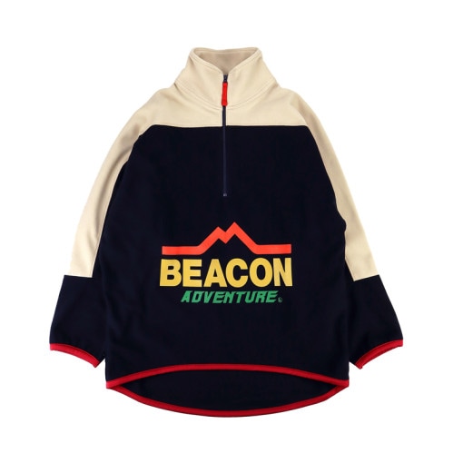 【23AW】kolor BEACON カラービーコン ハーフジップフリース ネイビー 23WBM-T08237|ARCHIVE 完売商品