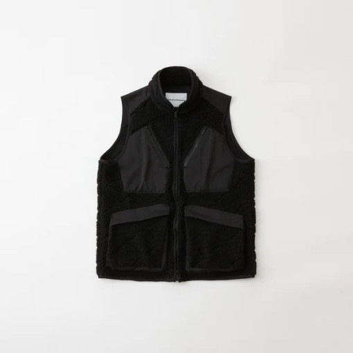 White Mountaineering  ホワイトマウンテニアリング　BOA FLEECE VEST BLACK WM2373206|ARCHIVE 完売商品