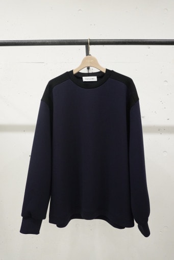 SALECULLNI  Bi Color Pullover NAVY 23-AW-002