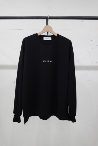 23AWCULLNI  CULLNI Logo Embroidery Long Tee BLACK 23-AW-035