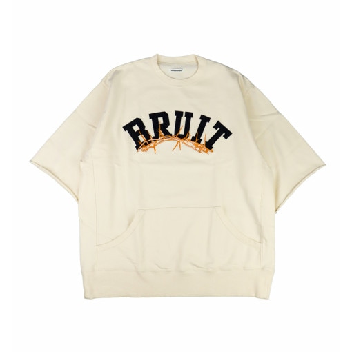 UNDERCOVER MEN'S PRE-COLLECTION アンダーカバーメンズプレコレクション ミニウラケカンガルーPK半袖スウェット BRUIT_patch アイボリー UP1D4807|AR
