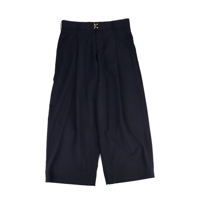 【美品】kolor BEACON 21SS トロピカルウールパンツ 3 ネイビー 極美品 kolor BEACON 21SS トロピカルウールパンツ 3 ネイビー