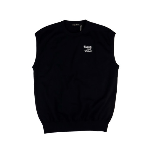 rough&swell ラフアンドスウェル COCOON VEST ドロップショルダーベスト ブラック RSM-24091 / ゴルフウェア メンズ ラフ&スウェル|GOLF ゴルフアイテム