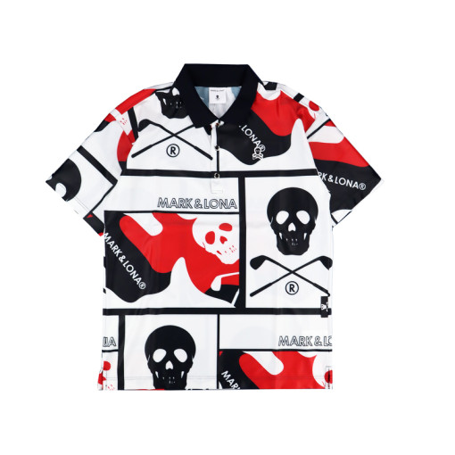 【24SS】MARK&LONA マークアンドロナ Cray Mesh Polo | MEN  ポロシャツ ホワイト MLM-4A-AP01