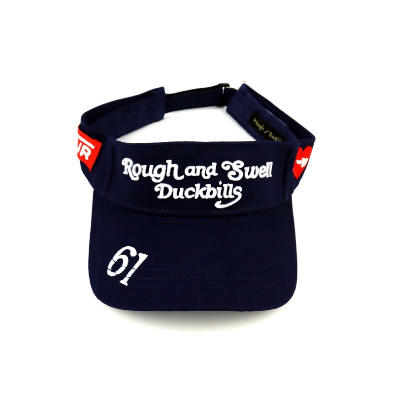 ラフ＆スウェル　ゴルフ　バイザー　ネイビー　さ新品　ユニセックス　フリーサイズ rough&swell ラフアンドスウェル ROYAL LOGO SUN VISOR バイザー