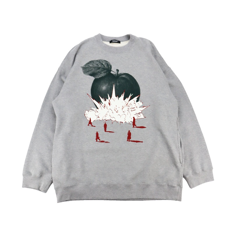 24AW】 UNDERCOVER アンダーカバー BIGSWEAT EXPLOSION APPLE グレー 