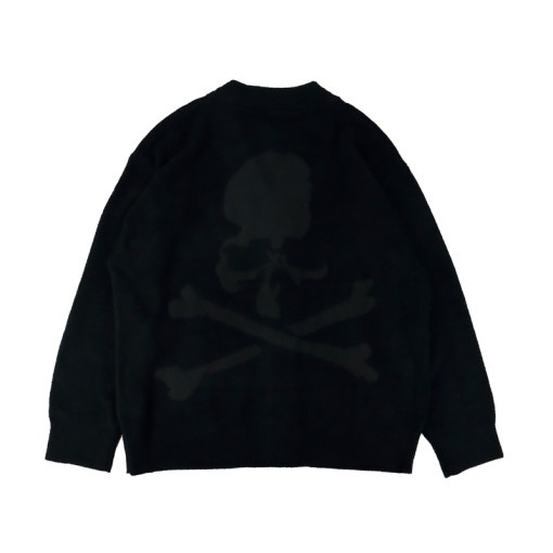 【24AW】MASTERMIND WORLD マスターマインド・ワールド　LOUNGE CARDIGAN MW24S13-BL056 ブラック×チャコール