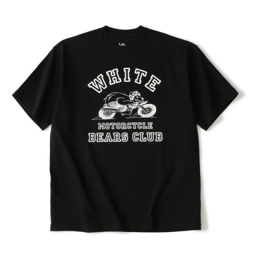 【24AW】White Mountaineering WHITE MOTORCYCLE BEARS CLUB T-SHIRT　BLACK BC2473502