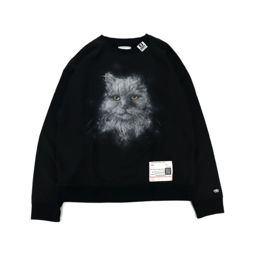 【24AW】Maison MIHARA YASUHIRO メゾン ミハラヤスヒロ Cat Printed Sweatshirt ブラック A13PO662