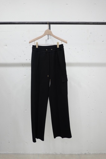 24AWCULLNI  1 Tuck Cargo Knit Relax Pants BLACK 24-AW-042