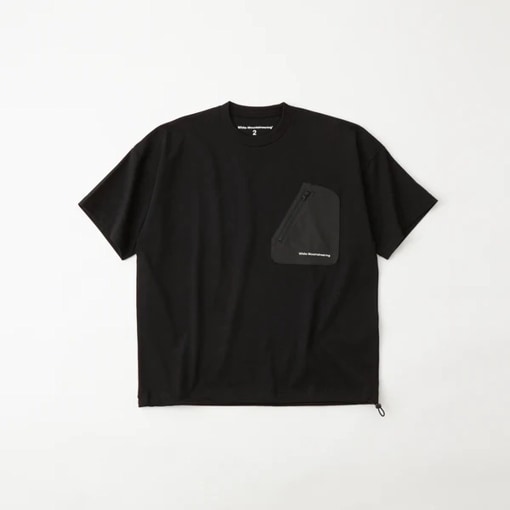【25SS】White Mountaineering  ホワイトマウンテニアリング WIDE POCKET T-SHIRT BLACK WM2571509