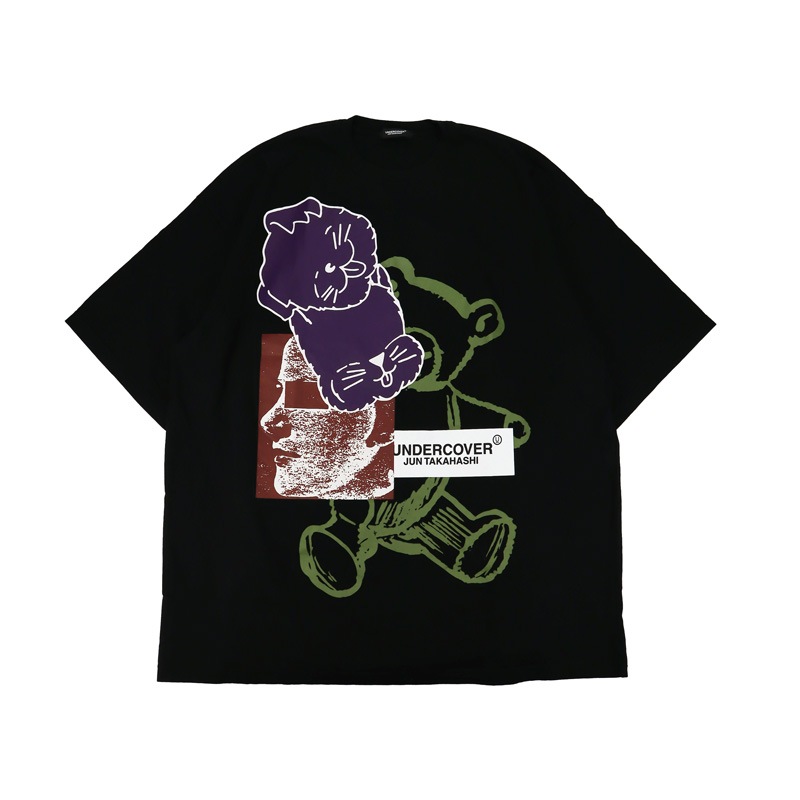 UNDERCOVER アンダーカバー BIGTEE COLLAGE BEAR ブラック UC1E4893-3