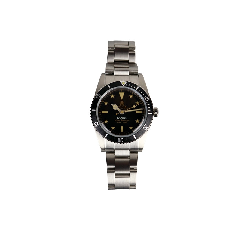 25SS VAGUE WATCH CO. × KAMIYA カミヤ 腕時計 KAMIYA Diver's Watch VAGUE WATCH CO. x KAMIYA （SILVER