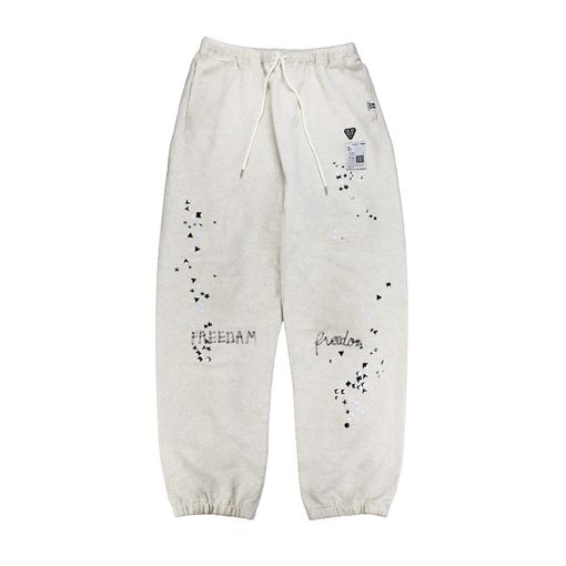 【25AW】Maison MIHARA YASUHIRO メゾン ミハラヤスヒロ Embellished Distressed Sweat Pants ホワイト J15PT724