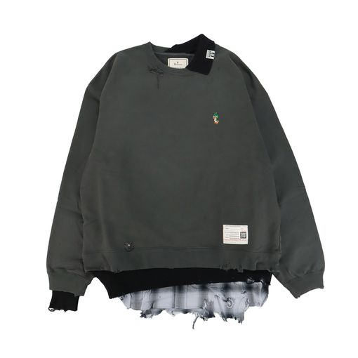 【25AW】Maison MIHARA YASUHIRO メゾン ミハラヤスヒロ Triple Layered Sweatshirt ブラック A15PO572