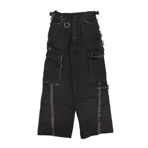【25AW】MINUS マイナス Slash Seam Twist Cargo Jeans(NOIR) M-P1-PT21