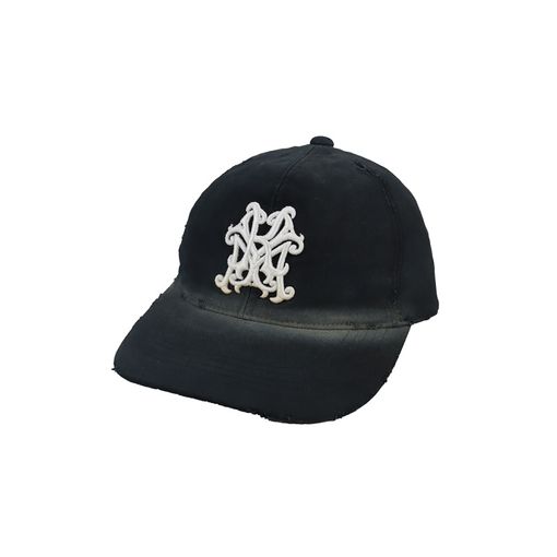 【25AW】KAMIYA カミヤ ″KMY″ Distressed Cap ブラック G15CA101