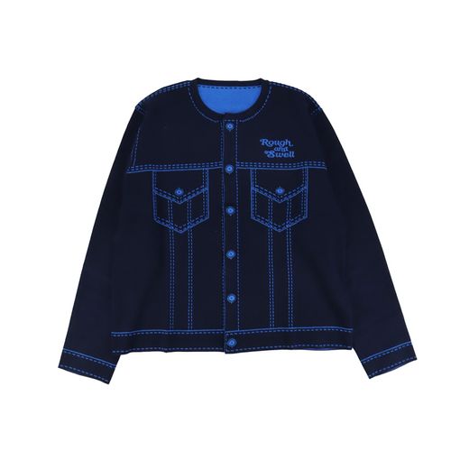 rough&swell ラフアンドスウェル FAKE-G CARDIGAN カーディガン ネイビー RSM-25287