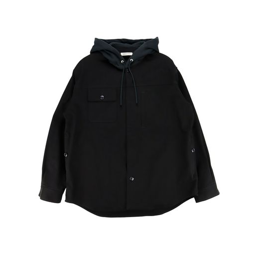 【25AW】UNDERCOVER MEN'S PRE-COLLECTION アンダーカバーメンズプレコレクション 裏起毛Coカルゼウラケフードシャツ ブラック UP2E4407-2