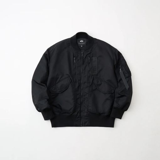 25AWWhite Mountaineering  ۥ磻ȥޥƥ˥󥰡WM x ALPHA INDUSTRIES MA-1 JACKET BLACKWM2573201