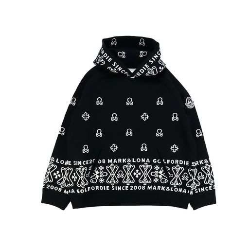 【25AW】MARK&LONA マークアンドロナ Svastika Poly Flex Hoodie | MEN ブラック MLM-5C-AB05