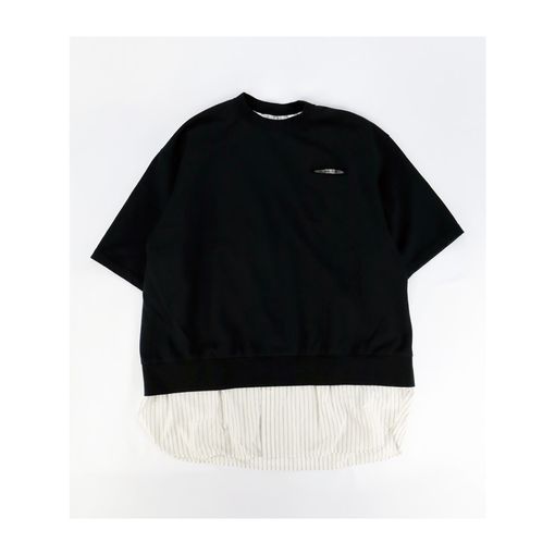 ��26SS��UNDERCOVER MEN'S PRE-COLLECTION ����������С���󥺥ץ쥳�쥯����� TEE/ST�����mixȾµPK�������å� �֥�å� UP1F4803