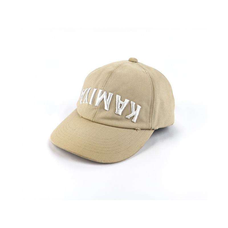 26SS】KAMIYA カミヤ ″KAMIYA″ Upside-Down Distressed Cap ベージュ