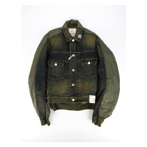 ��26SS��Maison MIHARA YASUHIRO �᥾�� �ߥϥ�䥹�ҥ� Front Back Combined Denim Jacket ����ǥ��� A16BL021