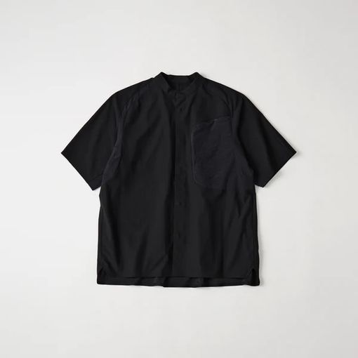[26SS]White Mountaineering  �ۥ磻�ȥޥ���ƥ˥���� SHORT SLEEVE SHIRT BLACK BK2671101