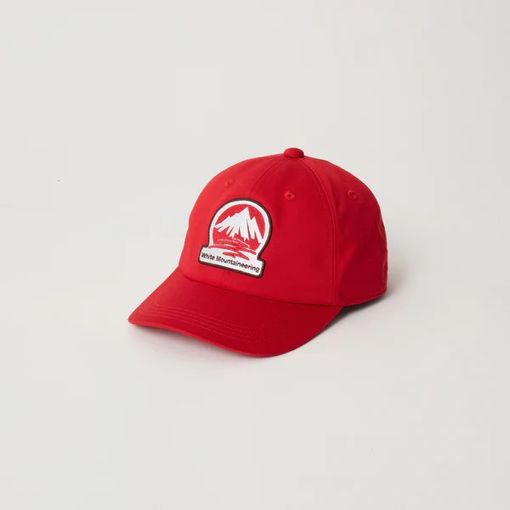 ��26SS��White Mountaineering  �ۥ磻�ȥޥ���ƥ˥���� BASEBALL CAP RED WM2671812