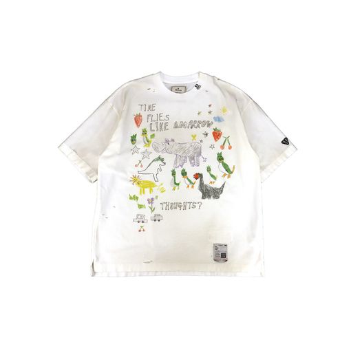 ��26SS��Maison MIHARA YASUHIRO �᥾�� �ߥϥ�䥹�ҥ� Kids Doodle Printed T-shirt �ۥ磻�� J16TS831