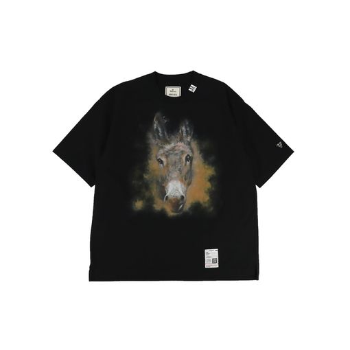 ��26SS��Maison MIHARA YASUHIRO �᥾�� �ߥϥ�䥹�ҥ� Horse Printed T-shirt �֥�å� J16TS851