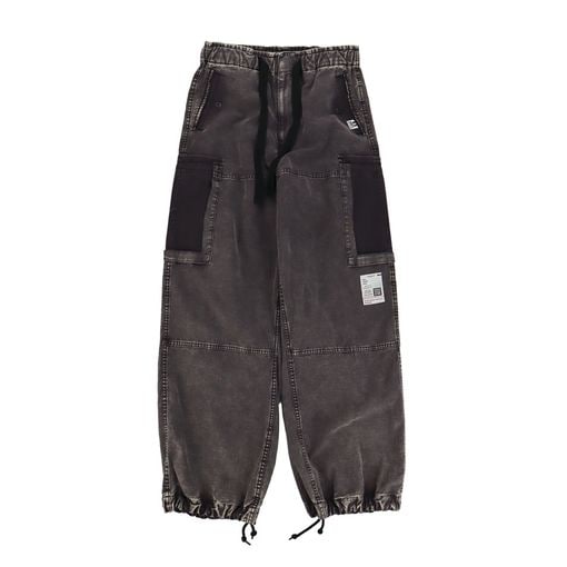 ��26SS��Maison MIHARA YASUHIRO �᥾�� �ߥϥ�䥹�ҥ� Cotton Satin Cargo Pants �֥�å� J16PT172