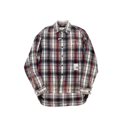 ��26SS��Maison MIHARA YASUHIRO �᥾�� �ߥϥ�䥹�ҥ� Vintage Like Check Shirt �֥�å� J16SH181