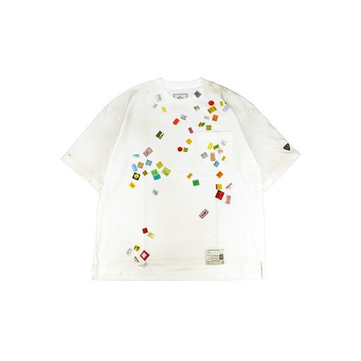 ��26AW��Maison MIHARA YASUHIRO �᥾�� �ߥϥ�䥹�ҥ� Price Tag Sticker Printed T-shirt �ۥ磻�� A17TS591