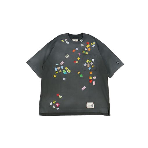 ��26AW��Maison MIHARA YASUHIRO �᥾�� �ߥϥ�䥹�ҥ� Price Tag Sticker Printed T-shirt �֥�å� A17TS591